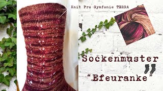 Sockenmuster quotEfeurankequot  KnitPro Symfonie Terra 100g380m [upl. by Ynor13]