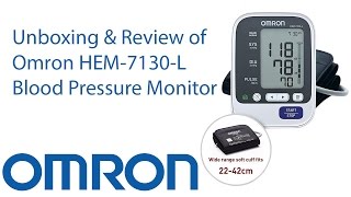 Omron HEM7130L Blood Pressure Monitor Unboxing amp Review [upl. by Mafalda]