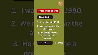 Prepositions of time  Examples  at on in [upl. by Norling]