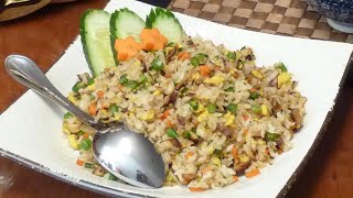 How to Make Vegetarian Fried Rice  Easy Recipe 如何料理蔬菜炒飯 [upl. by Hege]