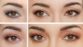 4 trucchi occhi veloci e facili da giorno effetto naturale cat eye make up no make up [upl. by Garbers]