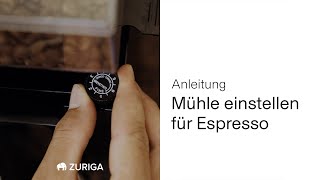 Eureka Mühle Mahlgrad für Espresso einstellen  ZURIGA – Schweizer Siebträgermaschine für zu Hause [upl. by Yalc46]