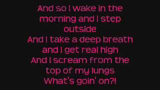 Whats Up4 Non Blondes Lyrics On Screen [upl. by Elocim237]