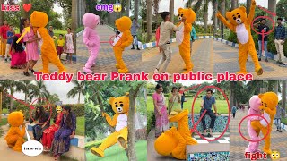 Teddy bear Prank on public place  Funny dence amp Crazy reaction 😱  teddyboy 01team funny [upl. by Moll]