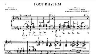 George Gershwin  I Got Rhythm Piano Solo [upl. by Olivann]