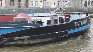 Barge TATIANA fluvial LEscaut verakrus568 barge vlog subscribe visiting belgium verakrus568 [upl. by Asreht]