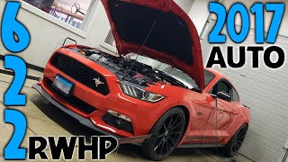 2017 Mustang GT Auto ROUSH PHASE 2 SUPERCHARGER amp Other Mods Dyno [upl. by Deland216]