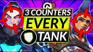 3 COUNTER PICKS EVERY TANK HERO All Roles  Overwatch 2 Meta Guide Season 10 [upl. by Ahsain]