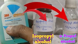 Extracting Isopropyl and npropyl alcohol from Handrub [upl. by Einnoc223]