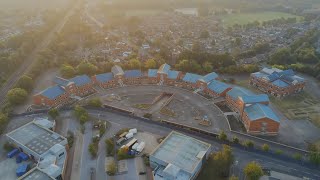 Southwood Crescent Offices to Cala Homes Southwood Mews  Christmas 2019 to 2023 by drone [upl. by Lellih938]