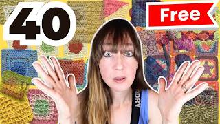 40 FREE Granny Square Patterns To Mix and Match [upl. by Afinom409]