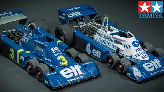 Tyrrell P34 6 wheel F1 car  dual build Tamiya 120 scale model kit full build [upl. by Odnamra218]