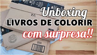 UNBOXING Livros para Colorir  Amazon  Fev2024 [upl. by Abibah]