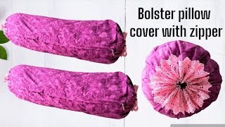 How to Sew A Bolster Pillow Case With A Zipper [upl. by Arocahs]