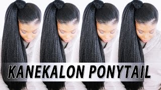 5 High Ponytail w KANEKALON BRAIDING HAIR [upl. by Ahsemal449]