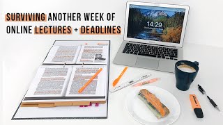 Catching up on so many online lectures  2 deadlines 😭📑 Weekly Vlog 5 [upl. by Isolda724]