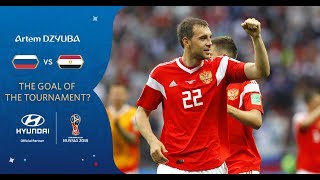 Artem DZYUBA goal vs Egypt  2018 FIFA World Cup  Hyundai Goal of the Tournament Nominee [upl. by Atinuahs451]