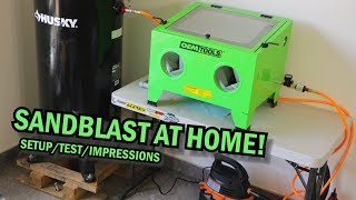 Affordable Home Sandblast Setup  Test  And First Impressions [upl. by Spancake]