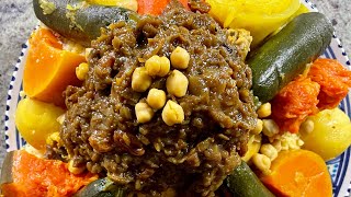 Couscous With Seven Vegetables amp Tfaya An Authentic Moroccan Recipe [upl. by Gerardo334]