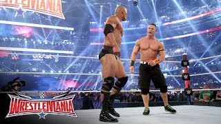 John Cena returns to join forces with The Rock WrestleMania 32 on WWE Network [upl. by Orvan]