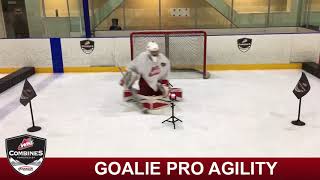 WHL Combine Goalie Pro Agility [upl. by Ellatnahc]