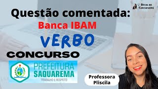 Questão comentada Aspecto do VERBO  Banca IBAM [upl. by Eevets]