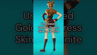 Early Look at Unreleased Golden Tigress Skin in Fortnite [upl. by Eikceb36]