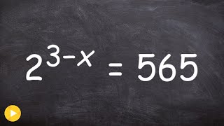 Solving an exponential equation [upl. by Molton]