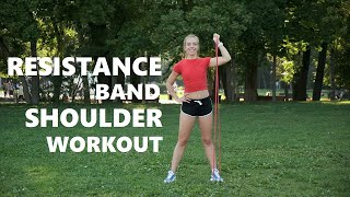 Resistance Band Shoulder Workout in the Sunshine ♥ Outdoor Strength Training [upl. by Astera]