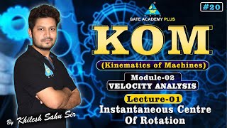 20  Module 2 Velocity Analysis  Lecture 01  Instantaneous Centre of Rotation  KOM [upl. by Palmer]