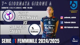 Volley Academy VampV  ClericiAuto Cabiate 7 giornata girone A Serie B1 femminile [upl. by Yorke]