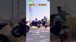 yamaha r15v3 🔥 Mt15 modified bike viral r15 youtubeshorts rider biker mt15 [upl. by Atteyram]