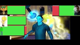 Steve sonic and baldi vs Micheal myers with healthbars [upl. by Kinsler]