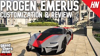 GTA Online  Progen Emerus Customization amp Review [upl. by Inilam]