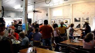 Lisa dancing with Eric at Cafe Des Amis  Zydeco Breakfast [upl. by Adamek]