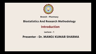 Biostatistics and Research Methodology  Introduction AKTU Digital Education [upl. by Edette]