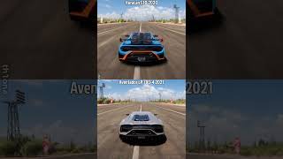 Forza Horizon 5  Lamborghini Huracan STO 2020 vs Aventador LP 7804 2021 Festival Drag Race Stock [upl. by Porcia]