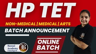 HP TET Batch Announcement  Bansal Academy [upl. by Jerrol]