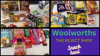 Snack Haul Woolworths Grocery HaulThe Reject shop  Australian family of Four [upl. by Aleet683]