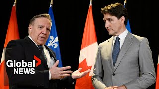 Quebec premier François Legault wants Bloc Québécois to help topple Trudeau government [upl. by Secunda]