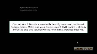 Oracle Linux 7 Tutorial  How to fix ifconfig command not found [upl. by Hercules]