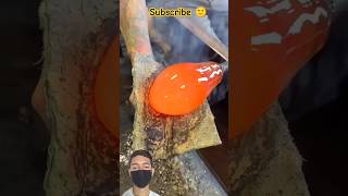 Glass blowing a vase ASMRsatisfying glassblowing blownglass food candy glass oddlysatisfying [upl. by Euqinorev990]