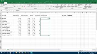 Winst berekenen BEDRAG Excel [upl. by Baerman]