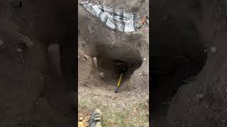 irrigation repair leak in irrigation sleeve irrigationtechtalk [upl. by Lanza]