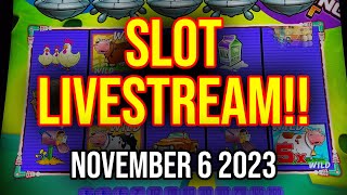 SLOT AND VIDEO POKER LIVESTREAM NOV 6TH 2023 [upl. by Buschi217]