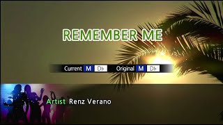 Remember Me  Renz Verano Karaoke Version [upl. by Lenor804]