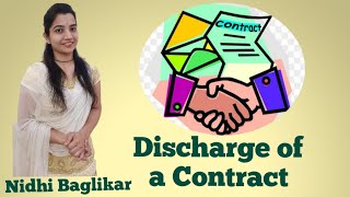 Discharge of a Contract  By Nidhi Baglikar [upl. by Stromberg]