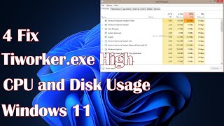 Tiworker exe High CPU and Disk Usage in Windows 11  4 Fix [upl. by Adall]