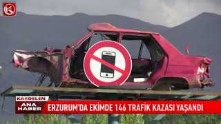 Kardelen TV  ERZURUM’DA EKİMDE 146 TRAFİK AKZASI YAŞANDI [upl. by Nanette]