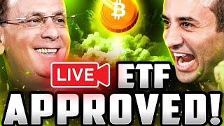 LIVE THE BITCOIN SPOT ETF WAS JUST APPROVED [upl. by Refinney]